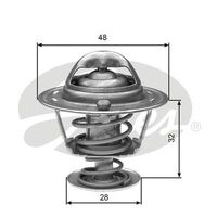 Thermostat Gates TH32576G1 for Nissan Pulsar Toyota Pase 1991-2000 1.5L 1.6L Petrol