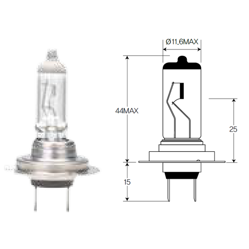 Globe H7 Headlamp 12V 55W Longlife ACH7LL AcDelco For Fiat 500 312 Hatchback 0.9 0.9LTP - 2cyl 312 A2.000