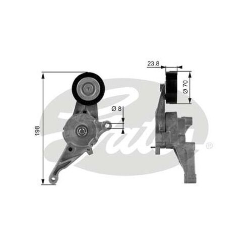 Tensioner Gates 38436 for VW Caddy Golf Jetta Transporter Caravelle 2.0L Diesel