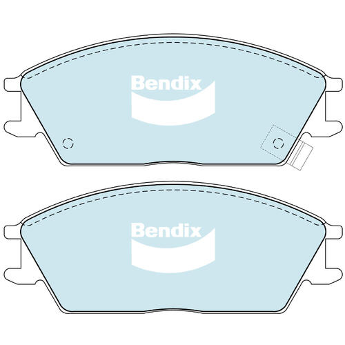 Brake Pads General CT Bendix DB1252GCT for Hyundai Accent LC Sedan 1.6LTP G4ED G