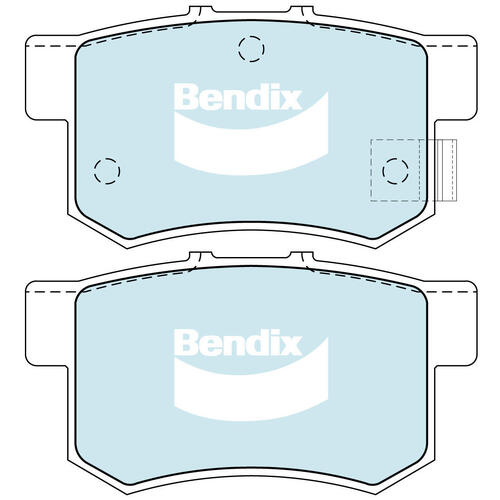 Brake Disc Pad Set Rear Bendix DB1265 GCT For HONDA Accord CR-Z Insight S2000