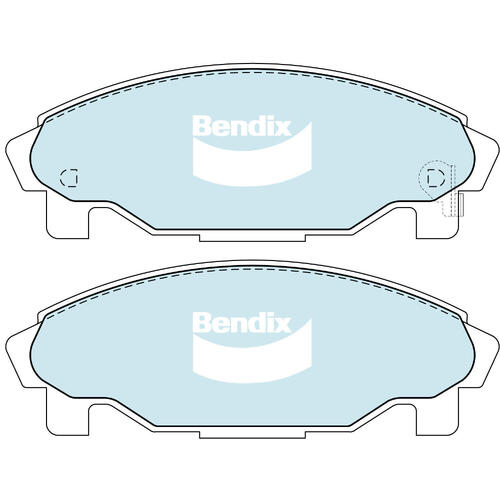 Brake Disc Pad Set Front Bendix DB1271 GCT For DAIHATSU Charade Pyzar