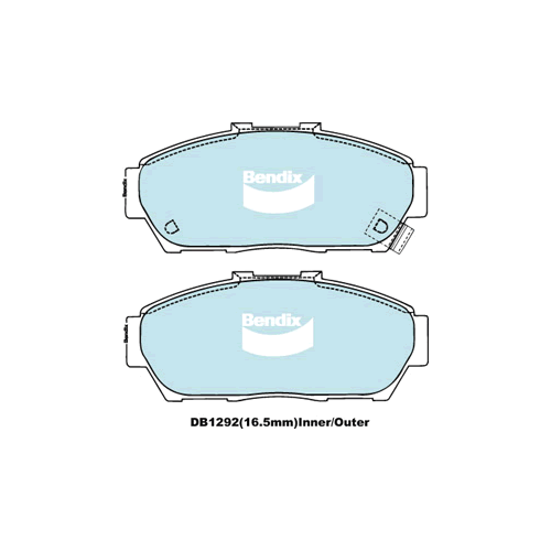 Brake Disc Pad Set Front Bendix DB1292 GCT For HONDA INTEGRA DC4 DC2