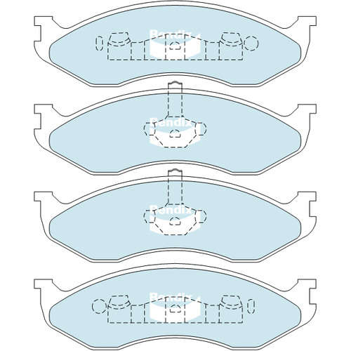 Brake Disc Pad Set Front Bendix DB1311 4WD For JEEP CHEROKEE GRAND CHEROKEE WRANGLER CARNIVAL