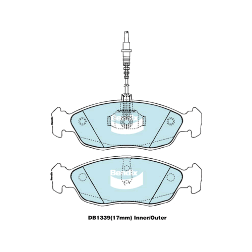 Brake Disc Pad Set  Bendix DB1339 GCT For CITROEN XSARA 306