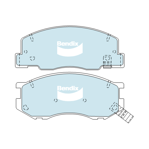 Brake Disc Pad Set Front Bendix DB1372 GCT For Toyota Spacia Tarago Townace