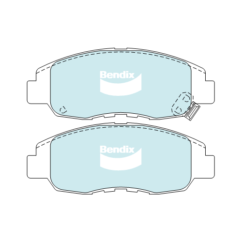 Brake Disc Pad Set Front Bendix DB1391 GCT For HONDA ACCORD CIVIC