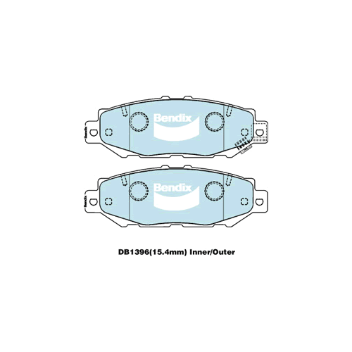 Brake Disc Pad Set Rear Bendix DB1396 GCT For Lexus Toyota GS Aristo Chaser Corona Cresta Crown Granvia