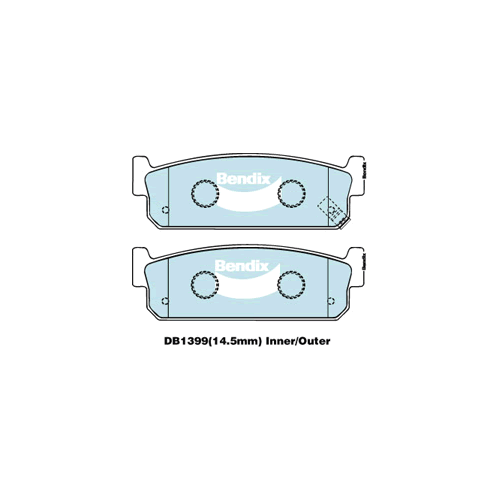 Brake Disc Pad Set  Bendix DB1399 GCT For NISSAN STAGEA WC34 2.5 Turbo