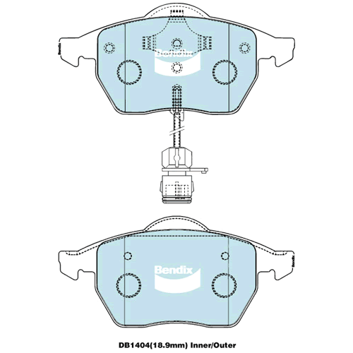 Brake Disc Pad Set  Bendix DB1404 GCT For AUDI VW PASSAT TT A8/A6/A4