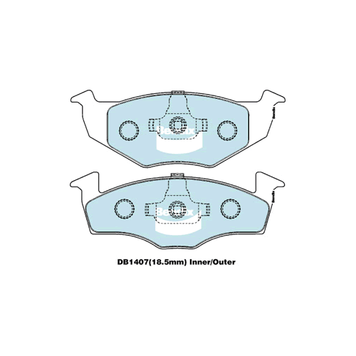 Brake Disc Pad Set  Bendix DB1407 GCT For SEAT VW CORDOBA IBIZA POLO