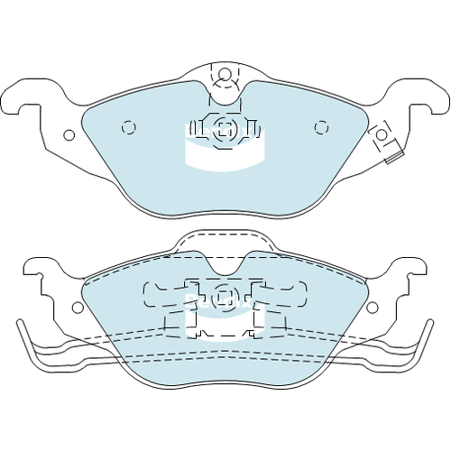 Brake Disc Pad Set Front Bendix DB1424 GCT For HOLDEN ASTRA TS 1.8i