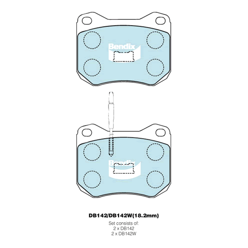 Bendix DB142 General CT Disc Pad Set