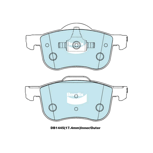 Brake Disc Pad Set  Bendix DB1445 GCT For MAZDA VOLVO 6 S60 V70 XC70