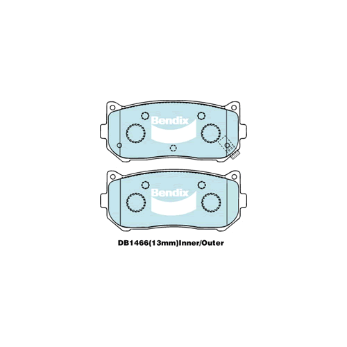 Brake Disc Pad Set  Bendix DB1466 GCT For KIA CARENS CREDOS MENTOR SPECTRA