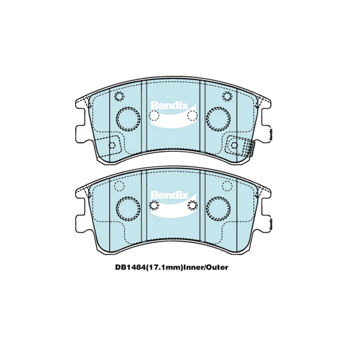 Brake Disc Pad Set Front Bendix DB1484 GCT For MAZDA 6 GY