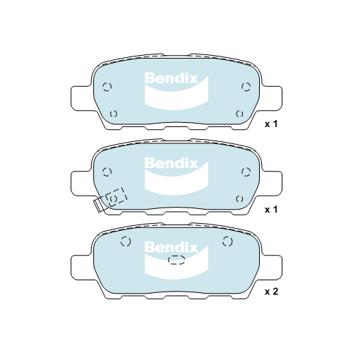 Brake Pads 4WD/SUV Bendix DB15094WD for Nissan Skyline V35 Coupe 3.5 3.5LTP VQ35DE