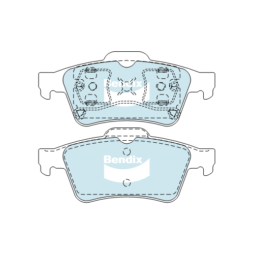 Brake Pads H/Duty Bendix DB1665HD for Saab 9-3 YS3F Sedan t 2.0LTP B207R