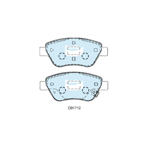 Brake Disc Pad Set  Bendix DB1712 GCT For PROTON GEN 2 PERSONA SATRIA NEO