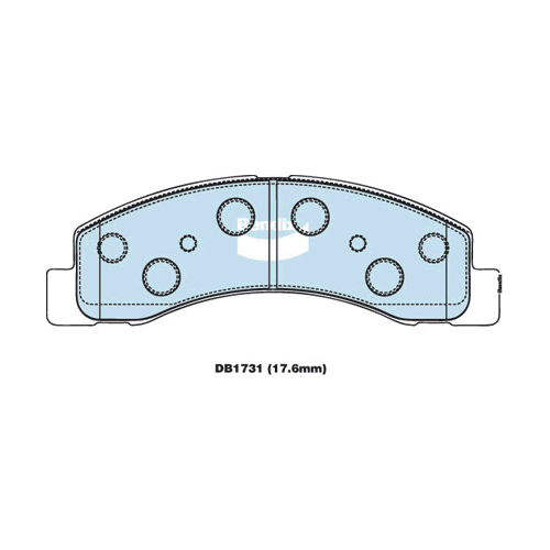 Brake Disc Pad Set Front Bendix DB1731 GCT For FORD F250 F350