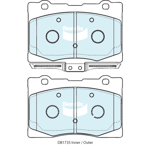 Brake Disc Pad Set Front Bendix DB1735 GCT For HONDA LEGEND KB 3.5L 3.7L