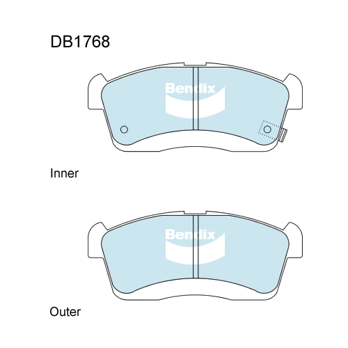 Brake Disc Pad Set  Bendix DB1768 GCT For DAIHATSU COPEN SIRION L880 M100 M301