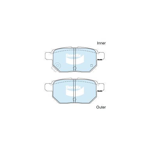 Brake Disc Pad Set Rear REAR Bendix DB1786 GCT For Lexus Toyota CT Corolla Prius RUKUS Yaris