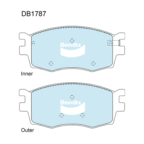 Brake Disc Pad Set Front Bendix DB1787 GCT For HYUNDAI KIA ACCENT i20 RIO JB