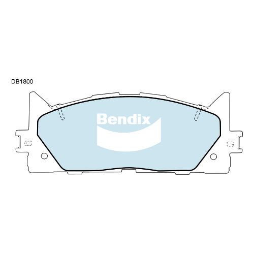 Brake Disc Pad Set Front Bendix DB1800 GCT For Toyota Aurion Camry