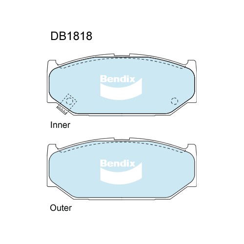 Brake Disc Pad Set Front Bendix DB1818 GCT For SUZUKI SWIFT MZ EZ 1.5L 1.6L