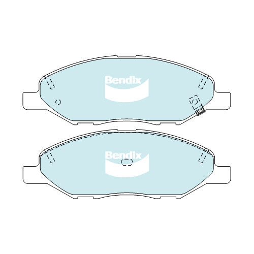 Brake Disc Pad Set Front Bendix DB1819 GCT For NISSAN CUBE MICRA TIIDA