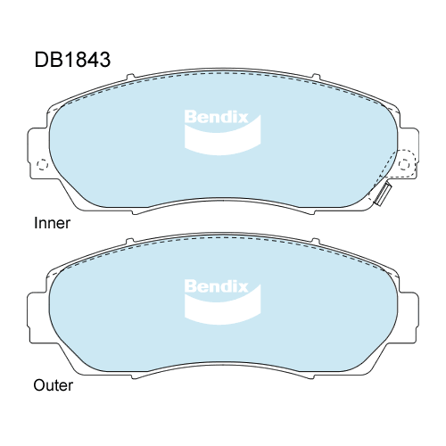 Brake Disc Pad Set Front Bendix DB1843 GCT For HONDA CR-V 2.4L 1.6L 2L 2.2L  2.4L ODYSSEY 2.4L