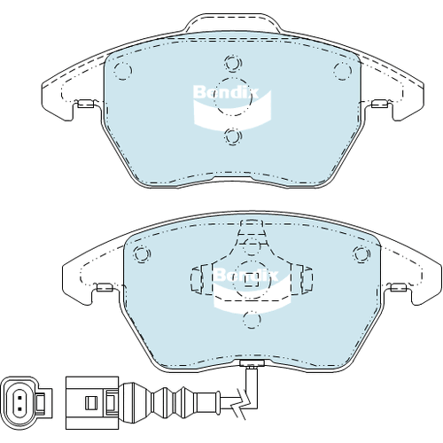 Brake Disc Pad Set Front Bendix DB1849 ULT For AUDI CITROEN PEUGEOT SKODA VW