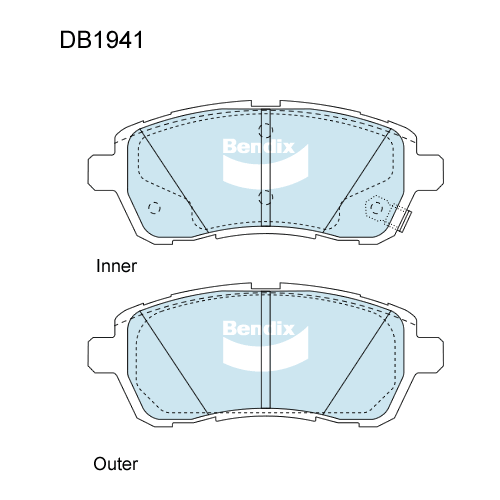 Brake Disc Pad Set Front Bendix DB1941 GCT For DAIHATSU FORD MAZDA SUZUKI SIRION FIESTA BALENO