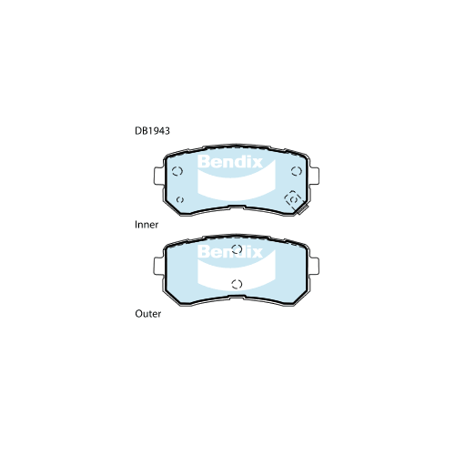 Brake Pads General CT Bendix DB1943GCT for Kia Sportage SL SUV CVVT 2.0LTP G4KD