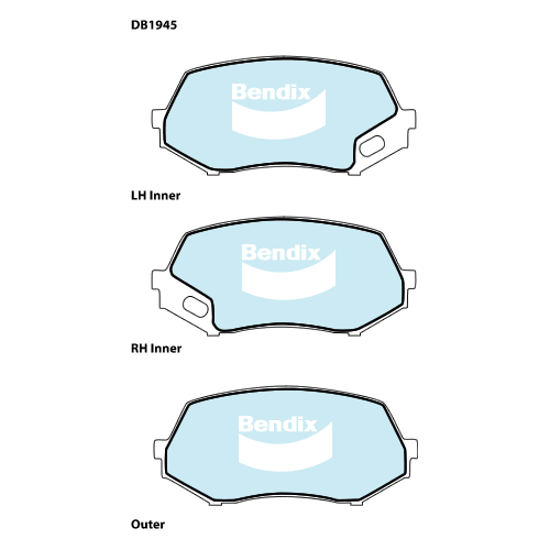 Brake Disc Pad Set  Bendix DB1945 HD