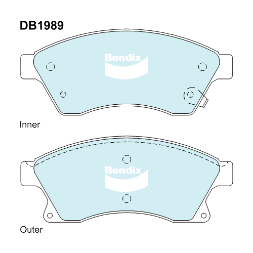 Brake Disc Pad Set Front Bendix DB1989 GCT For HOLDEN ASTRA CRUZE PJ JG JH