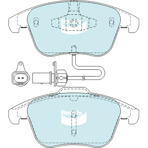 Brake Disc Pad Set Front Bendix DB2184 GCT For AUDI A4/A5 8K2 B8 8F7