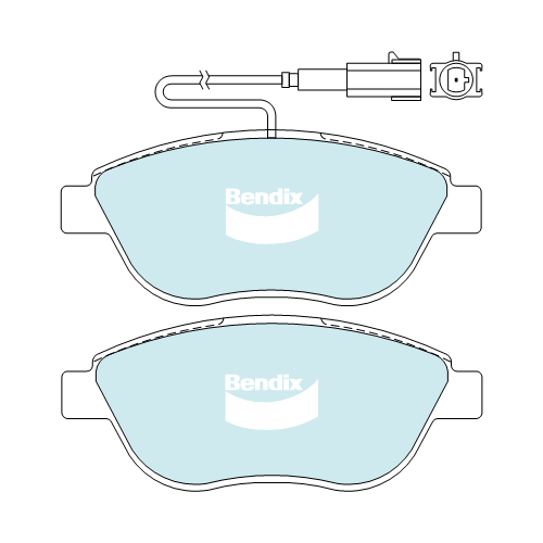 Brake Disc Pad Set  Bendix DB2219 GCT For ABARTH 500 500C Punto Ritmo