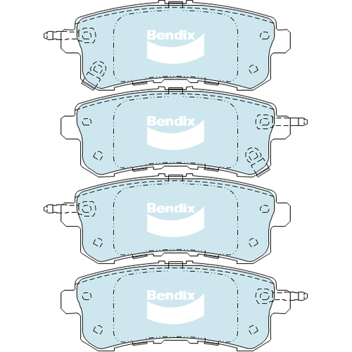 Brake Disc Pad Set  Bendix DB2244 4WD For NISSAN Patrol Y62 5.6L AWD Petrol