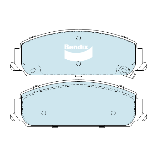 Brake Disc Pad Set Front Bendix DB2266 GCT For HOLDEN Calais VF Commodore