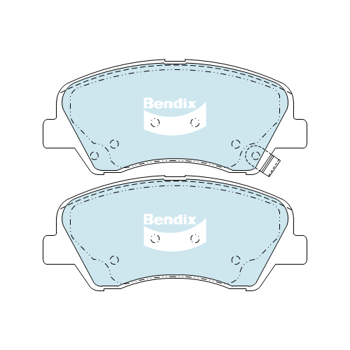 Brake Disc Pad Set Front Bendix DB2272 GCT For HYUNDAI Accent RB 1.6L KIA Rio