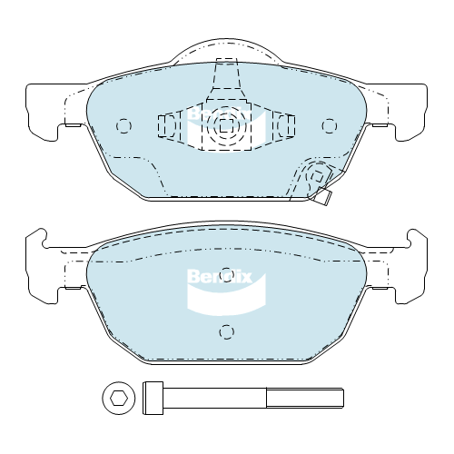 Brake Disc Pad Set Front Bendix DB2308 GCT For HONDA Accord Civic i-DTEV iVTEC