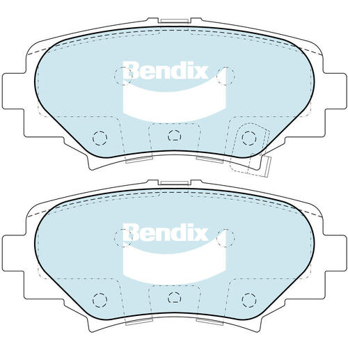 Brake Pads General CT Bendix DB2331GCT for Mazda 3 BM Sedan (SP25) 2.5LTP PY VPS