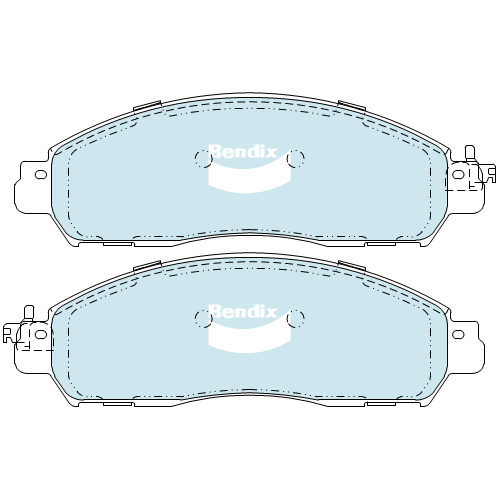 Brake Pads 4WD/SUV Bendix DB23744WD for Nissan Navara D23 Ute 2.5LTP QR25DE