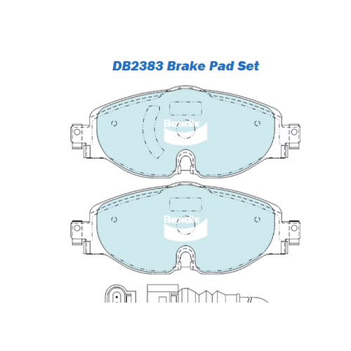 Brake Pads Euro+ Bendix DB2383EURO+ for Audi A3 8V 8V 4D Sportback 