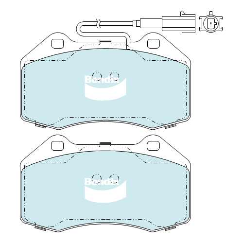 Brake Disc Pad Set  Bendix DB2386 GCT For ABARTH 500 500C 595 595C 312