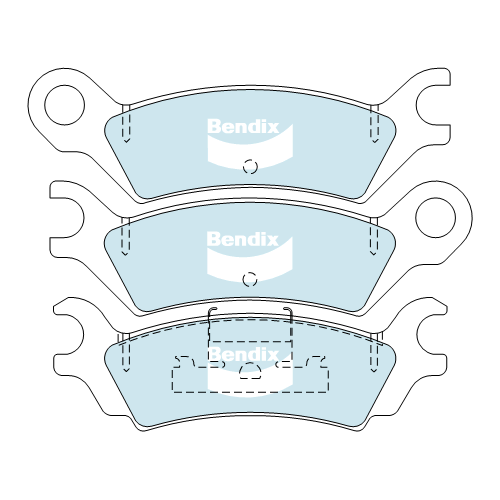 Brake Disc Pad Set Rear Bendix DB279 GCT For FORD Telstar MAZDA 626 929