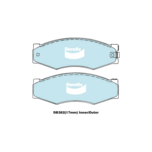 Brake Disc Pad Set  Bendix DB382 GCT For NISSAN 300 ZX NAVARA D21