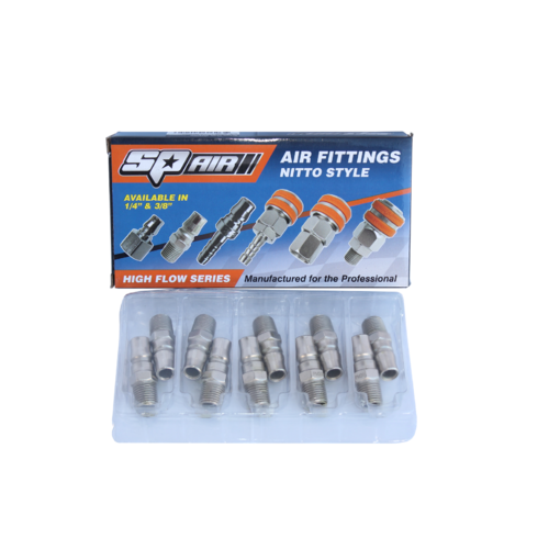 SP Tools Nitto Style 1/4 Male Plug (Box of 10) PM20BX